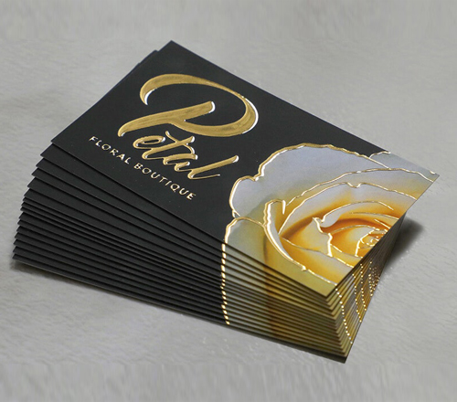 UV Emboss Gold - Silver printed Visiting Cards